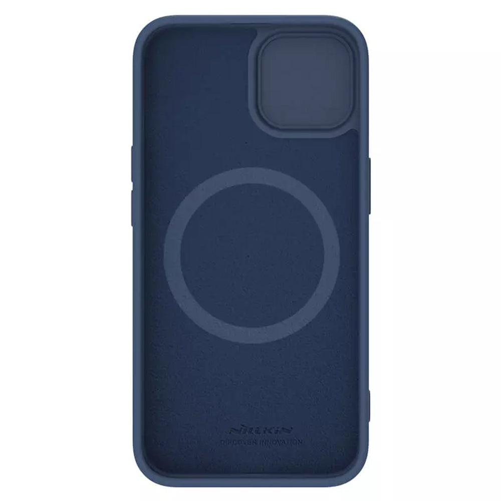 Etui MagSafe do Apple iPhone 15 Plus, Nillkin, CamShield Silky, Niebieskie