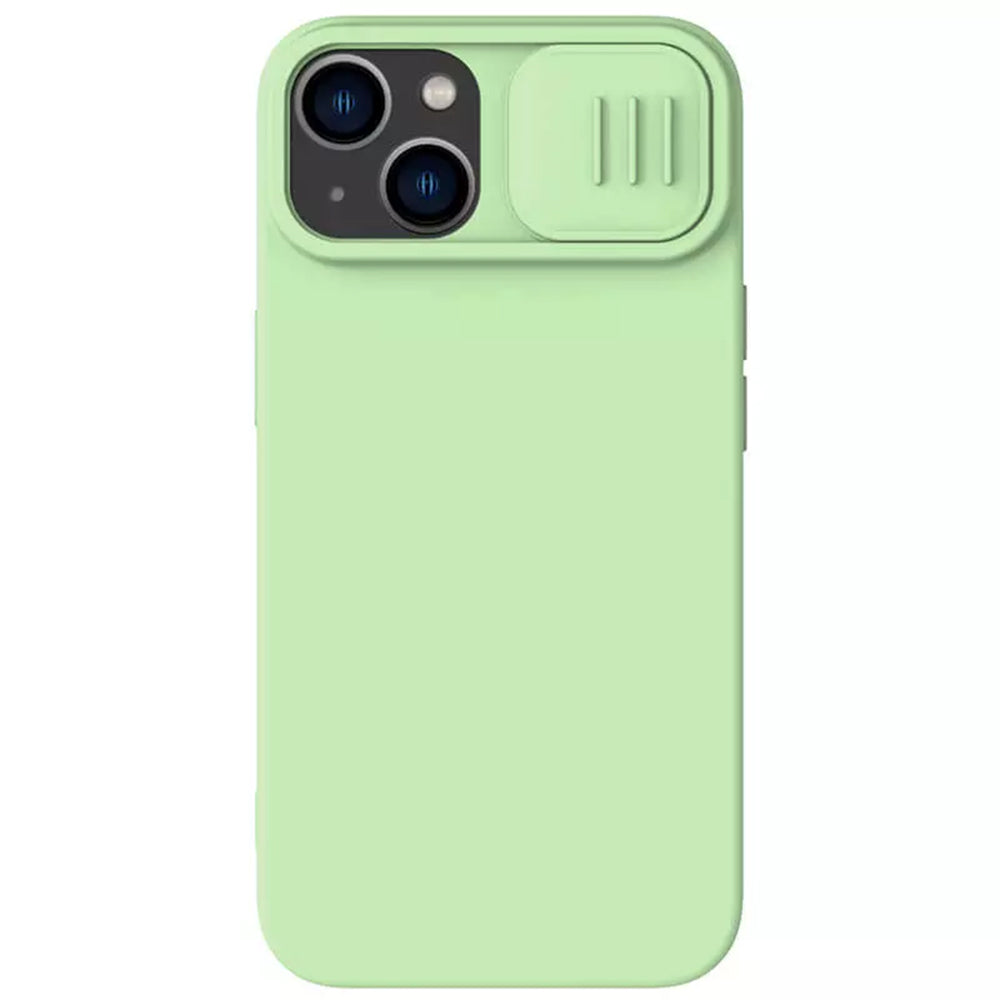 Etui MagSafe do Apple iPhone 15 Plus, Nillkin, CamShield Silky, Jasnozielony
