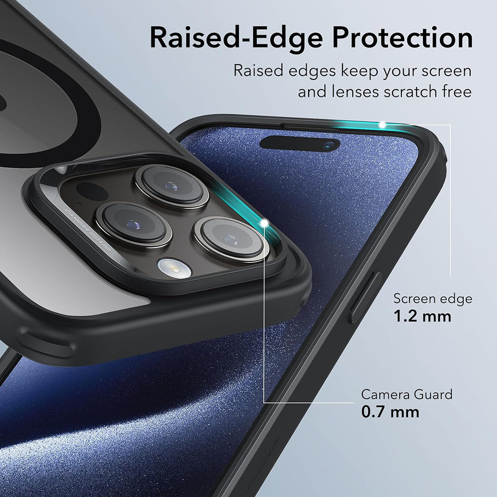 Etui MagSafe do Apple iPhone 15 Pro, ESR, Classic Hybrid, Czarna Przezroczysta