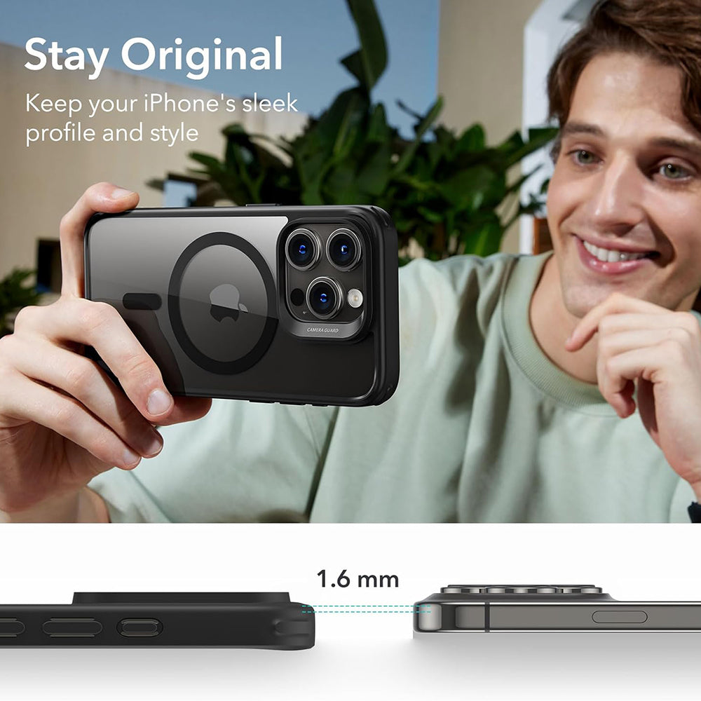 Etui MagSafe do Apple iPhone 15 Pro, ESR, Classic Hybrid, Czarna Przezroczysta