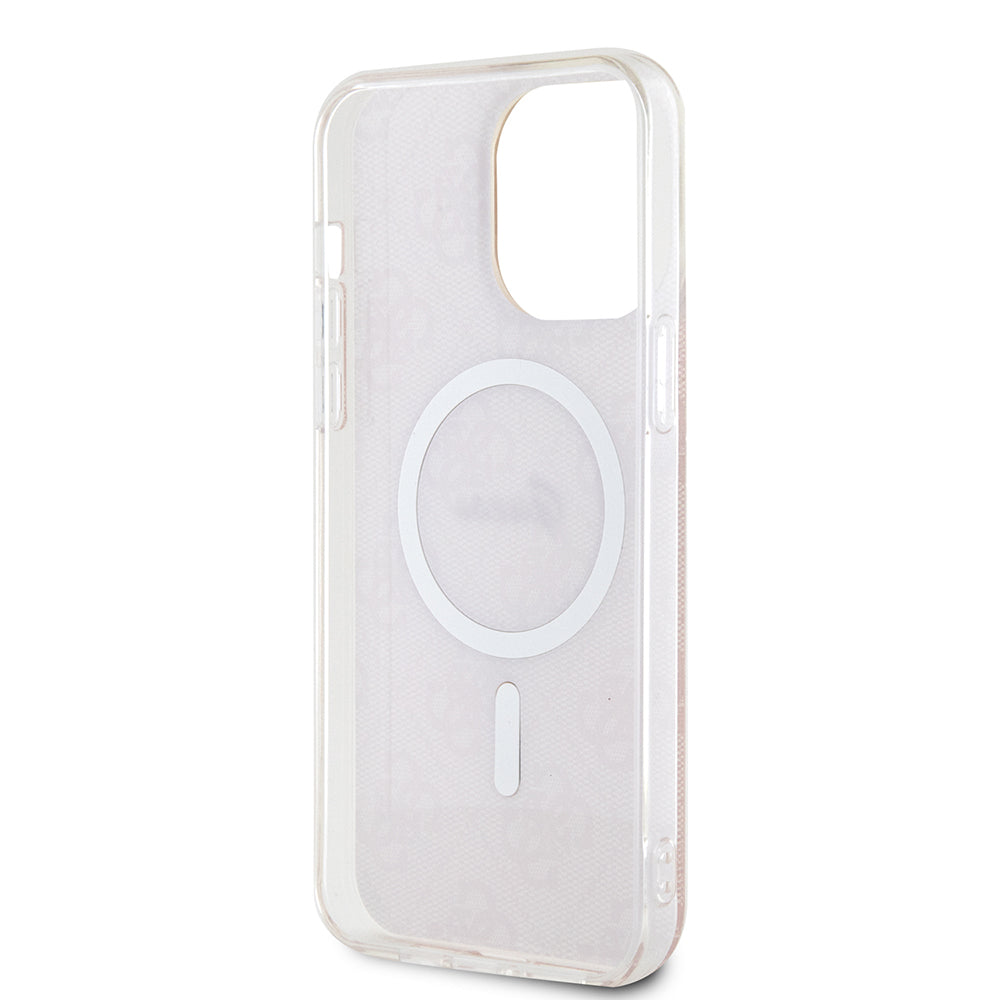 Etui MagSafe dla Apple iPhone 15 Pro, Guess, IML 4G, Różowy