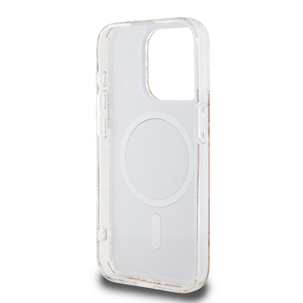 Etui MagSafe dla Apple iPhone 15 Pro, Guess, IML Gcube, Brązowy