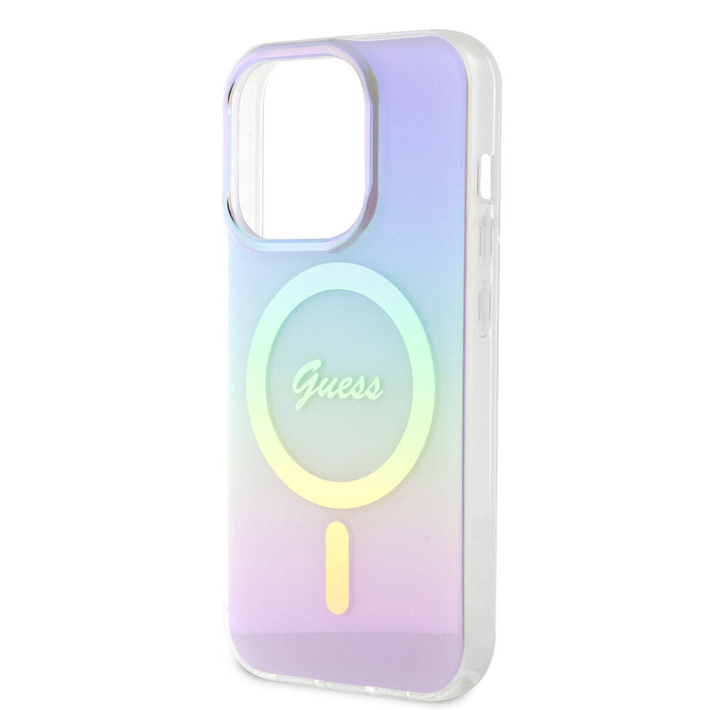Etui MagSafe dla Apple iPhone 15 Pro Max, Guess, IML Iridescent, Fioletowy