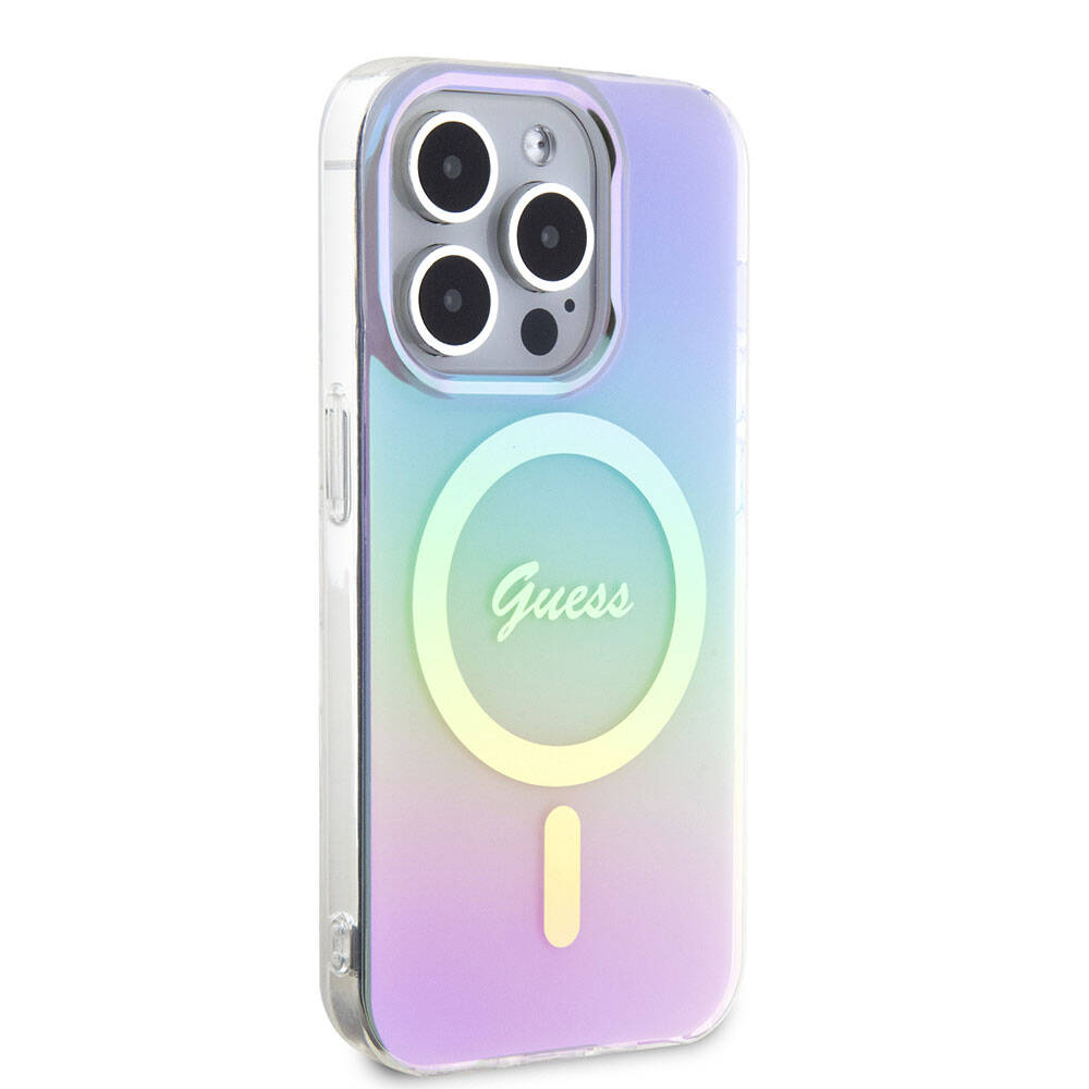 Etui MagSafe dla Apple iPhone 15 Pro Max, Guess, IML Iridescent, Fioletowy