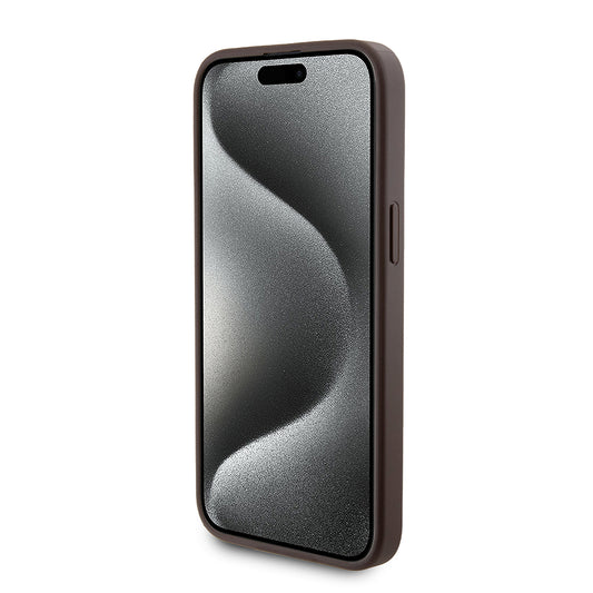 Etui MagSafe dla Apple iPhone 15 Pro Max, Guess, Powerbank 4G Metal Logo, Brązowy