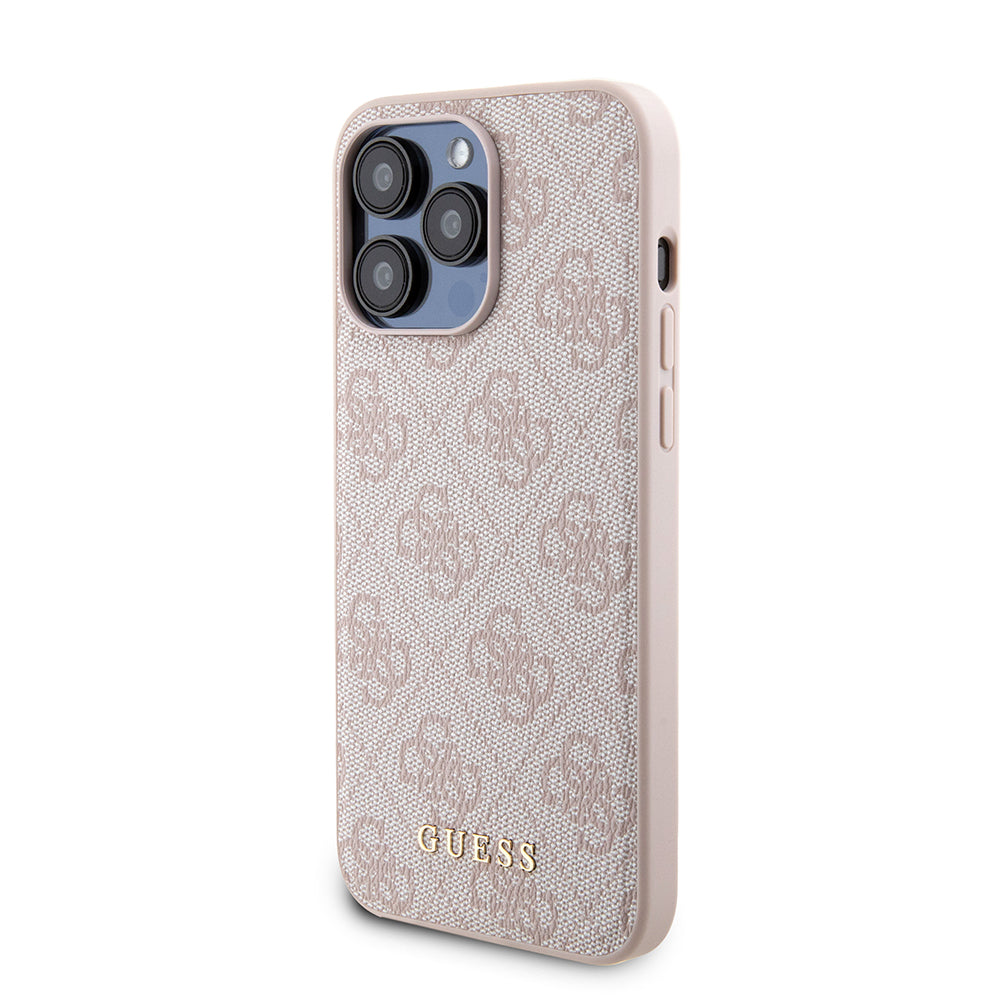 Etui MagSafe dla Apple iPhone 15 Pro Max, Guess, Powerbank 4G Metal Logo, Różowy