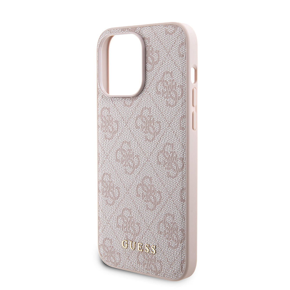 Etui MagSafe dla Apple iPhone 15 Pro Max, Guess, Powerbank 4G Metal Logo, Różowy