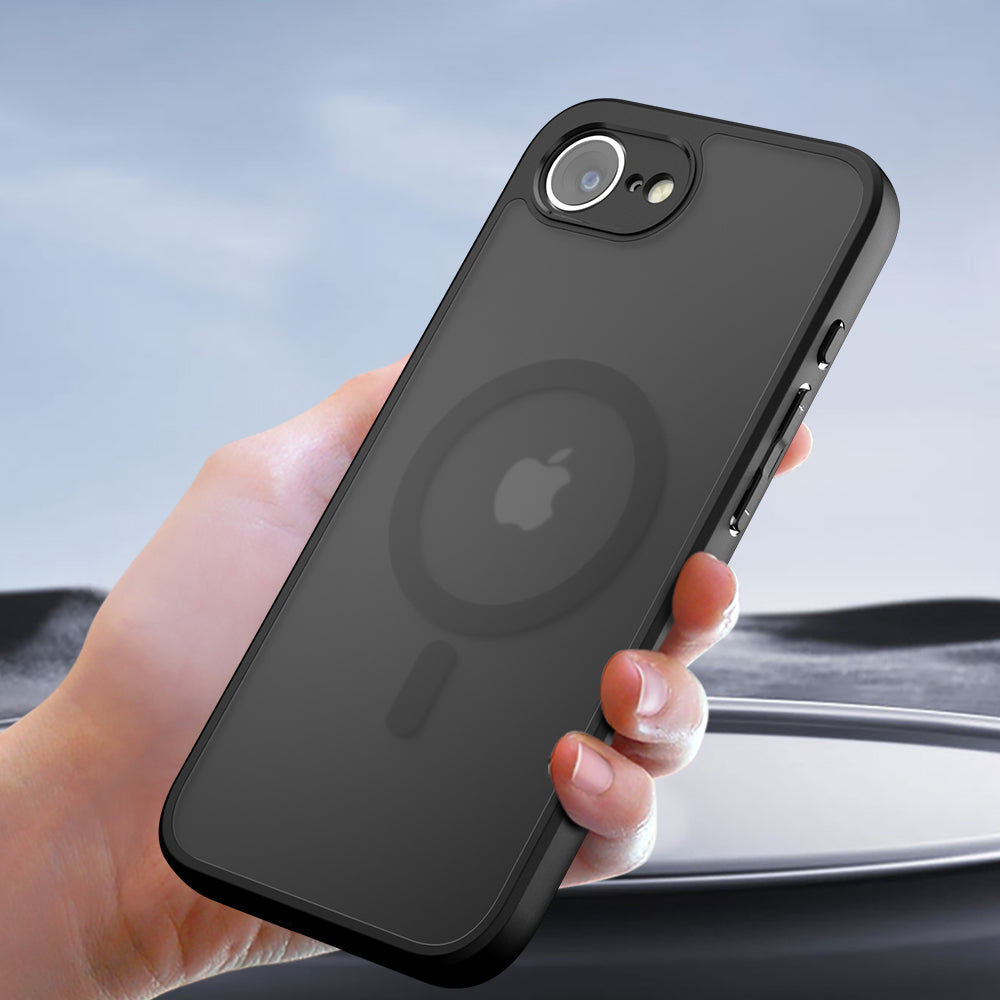 Etui MagSafe do Apple iPhone 15, Techsuit, PureFrost, Czarna Satynowa