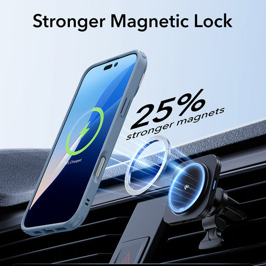 Etui MagSafe dla Apple iPhone 16, ESR, Classic Hybrid Kickstand, Przezroczysty Niebieski