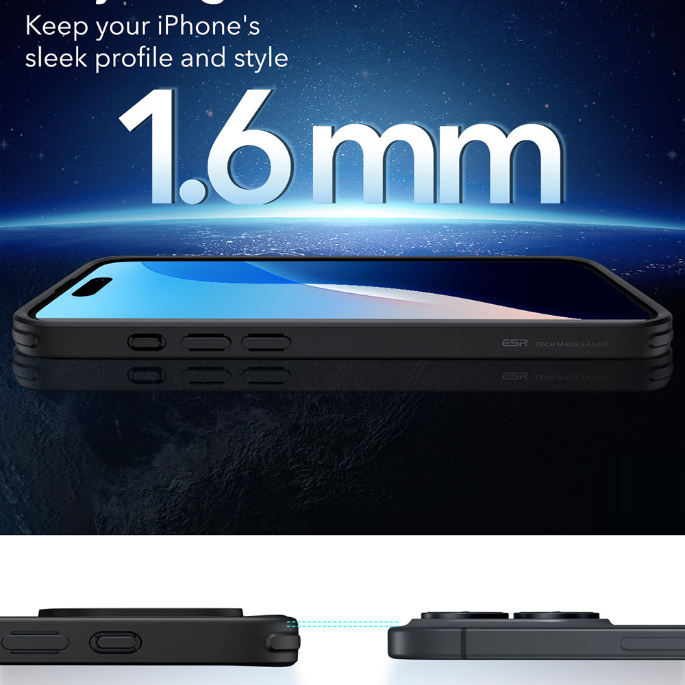 Etui MagSafe dla Apple iPhone 16, ESR, Classic Hybrid, Satynowe Czarne
