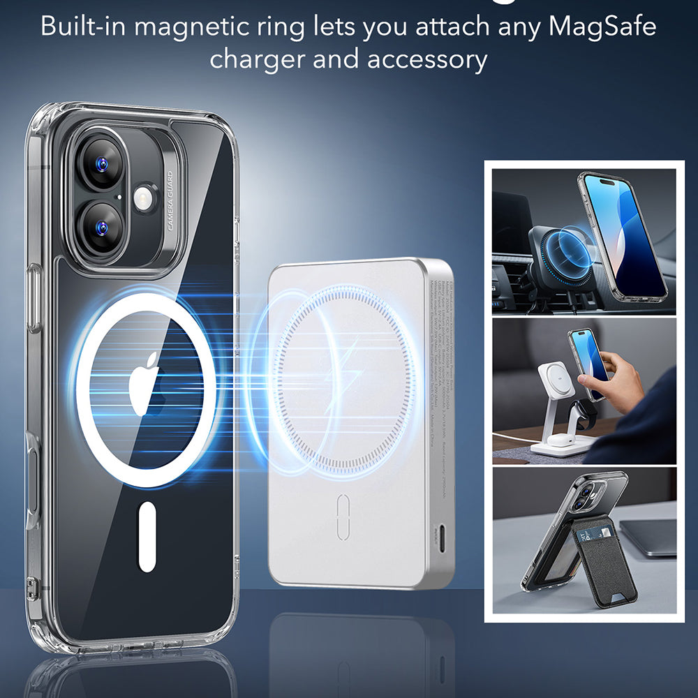 Etui MagSafe dla Apple iPhone 16, ESR, Classic Hybrid, Przezroczyste