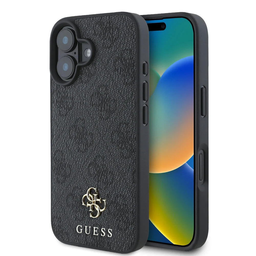 Etui MagSafe dla Apple iPhone 16, Guess, 4G Classic, Czarne