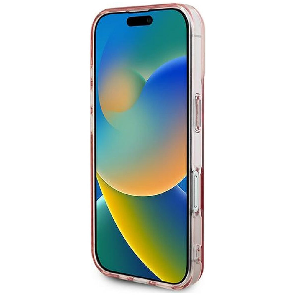 Etui MagSafe dla Apple iPhone 16, Guess, IML Rhinestones Ring, Różowy GUHMP16SPFTDTEP