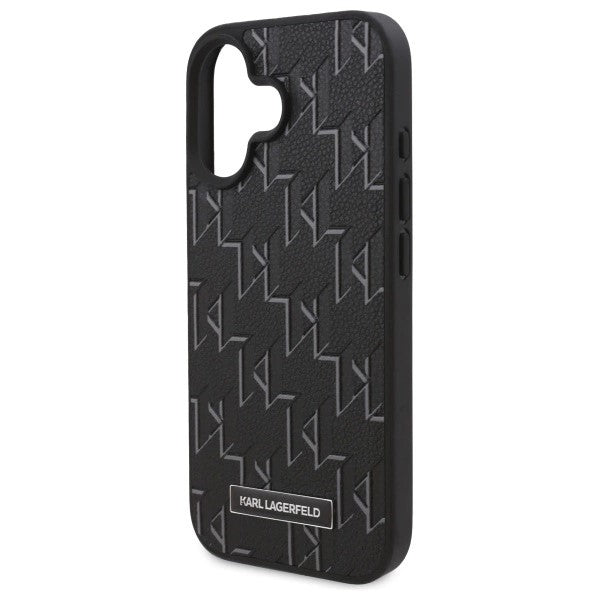 Etui MagSafe dla Apple iPhone 16, Karl Lagerfeld, Hot Stamp, Czarne