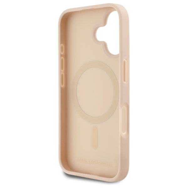 Etui MagSafe dla Apple iPhone 16, Karl Lagerfeld, Hot Stamp, Różowy