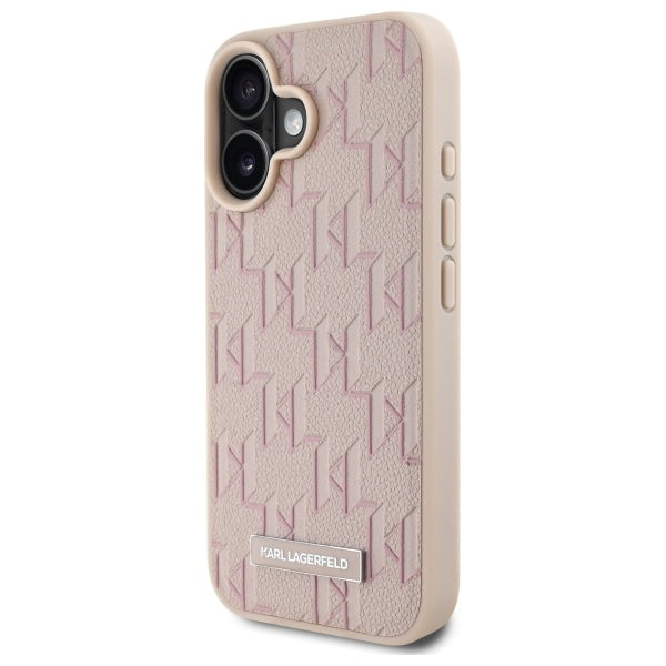 Etui MagSafe dla Apple iPhone 16, Karl Lagerfeld, Hot Stamp, Różowy