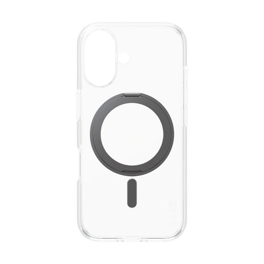 Etui MagSafe dla Apple iPhone 16, PanzerGlass, z funkcją podstawki, Czarne Przezroczyste