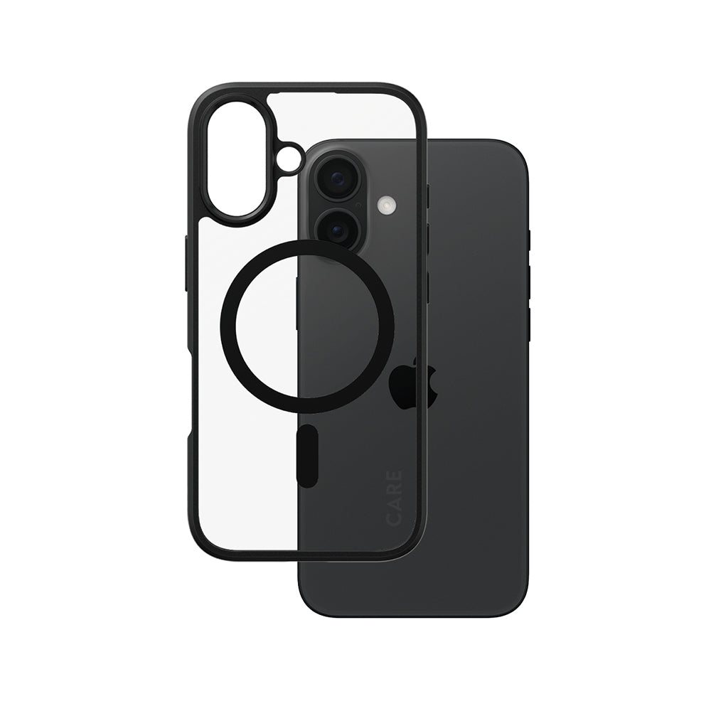 Etui MagSafe dla Apple iPhone 16, PanzerGlass, Care Urban Combat, Czarne Przezroczyste