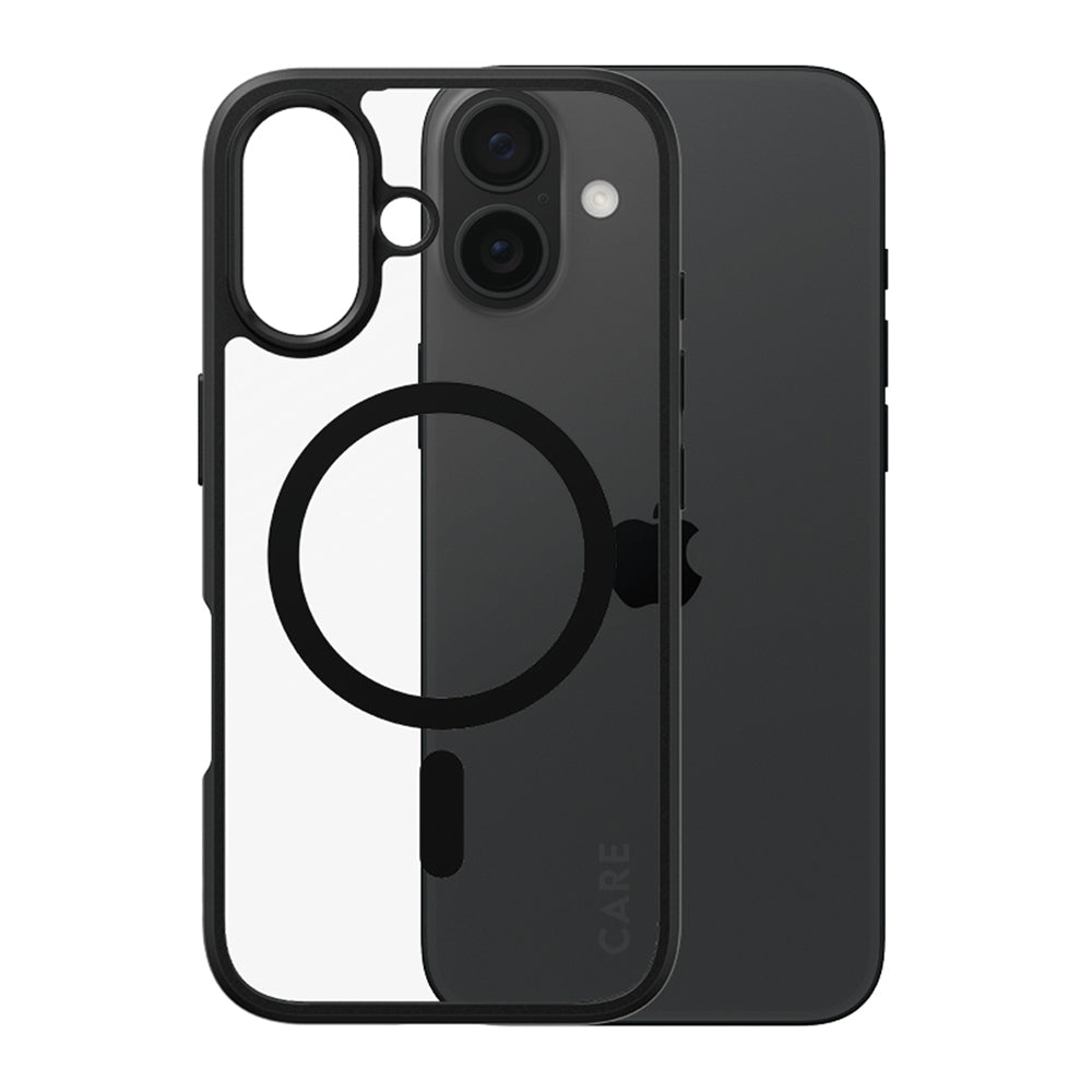 Etui MagSafe dla Apple iPhone 16, PanzerGlass, Care Urban Combat, Czarne Przezroczyste