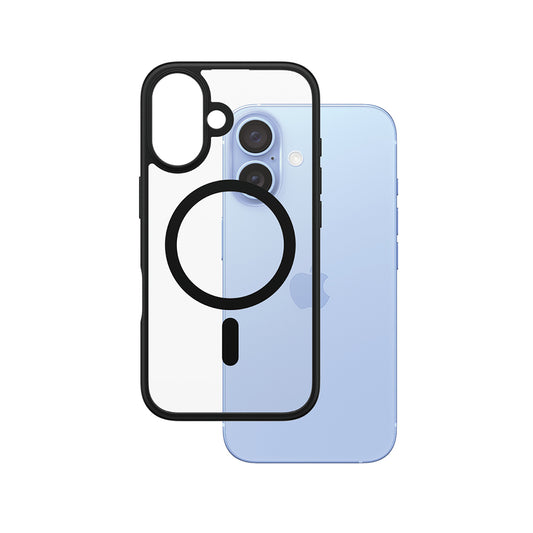 Etui MagSafe dla Apple iPhone 16, PanzerGlass, Frame, Czarne Przezroczyste