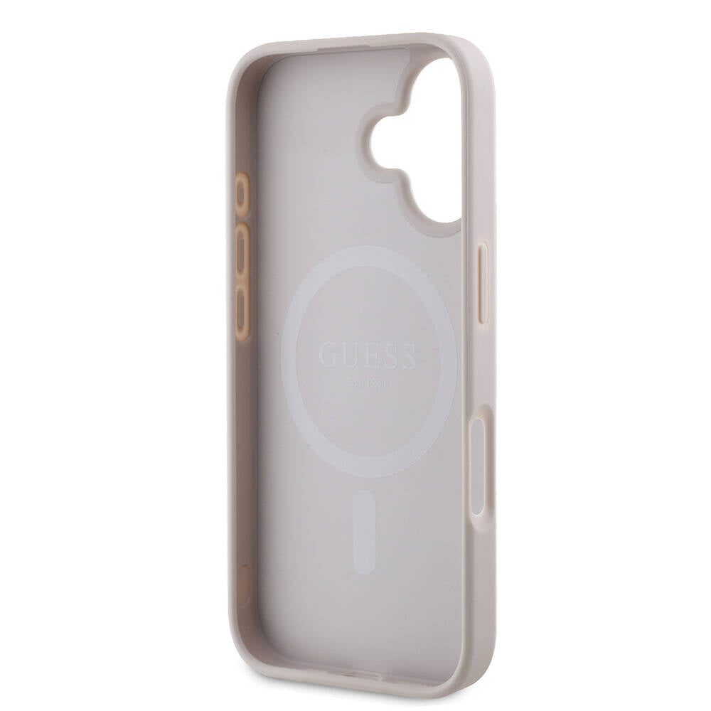 MagSafe Case for Apple iPhone 16 Plus, Guess, 4G Printed Stripes, Pink