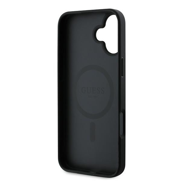 Etui MagSafe dla Apple iPhone 16 Plus, Guess, 4G Ring Classic Logo, Czarne