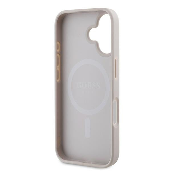 Etui MagSafe dla Apple iPhone 16 Plus, Guess, 4G Ring Classic Logo, Różowy