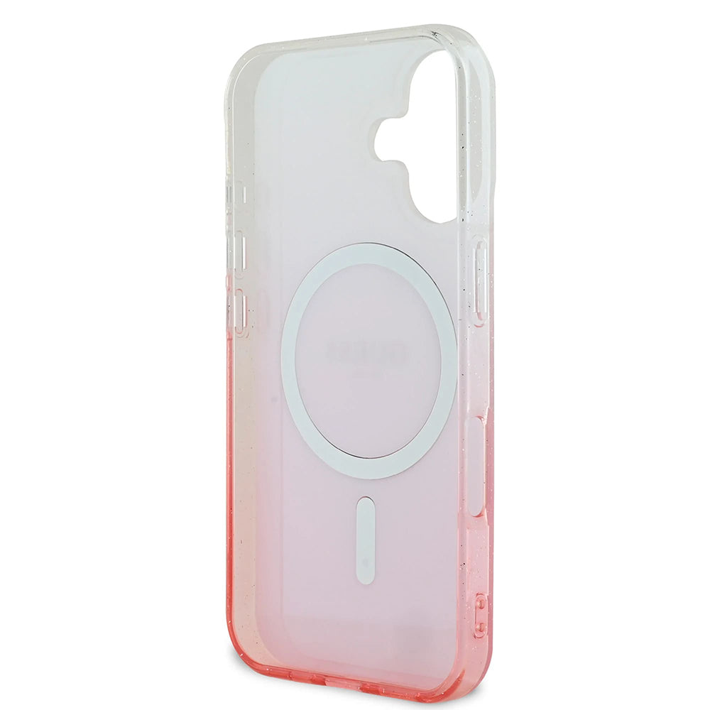 Etui MagSafe dla Apple iPhone 16 Plus, Guess, IML Glitter Gradient, Brązowy