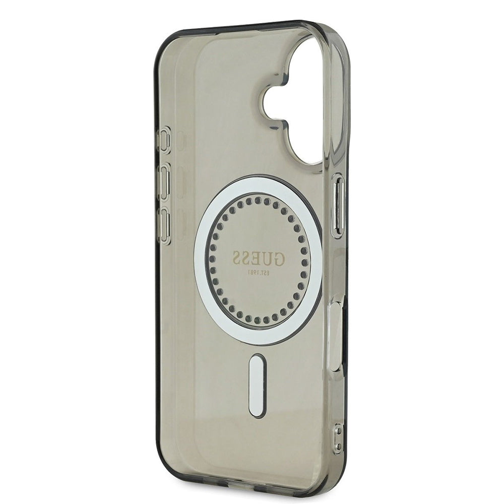 Etui MagSafe dla Apple iPhone 16 Plus, Guess, IML Rhinestone, Czarne