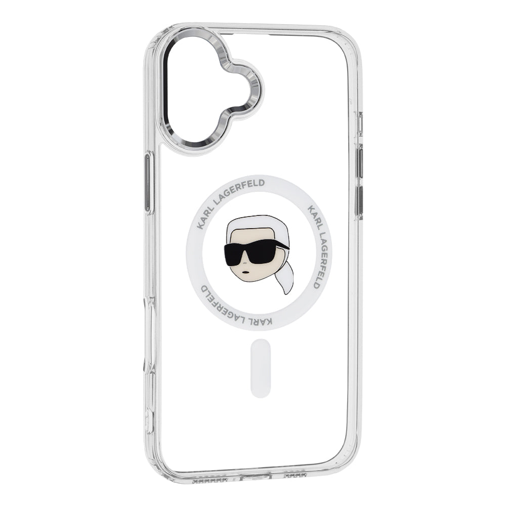 Etui MagSafe dla Apple iPhone 16 Plus, Karl Lagerfeld, IML Karl's Head, Białe