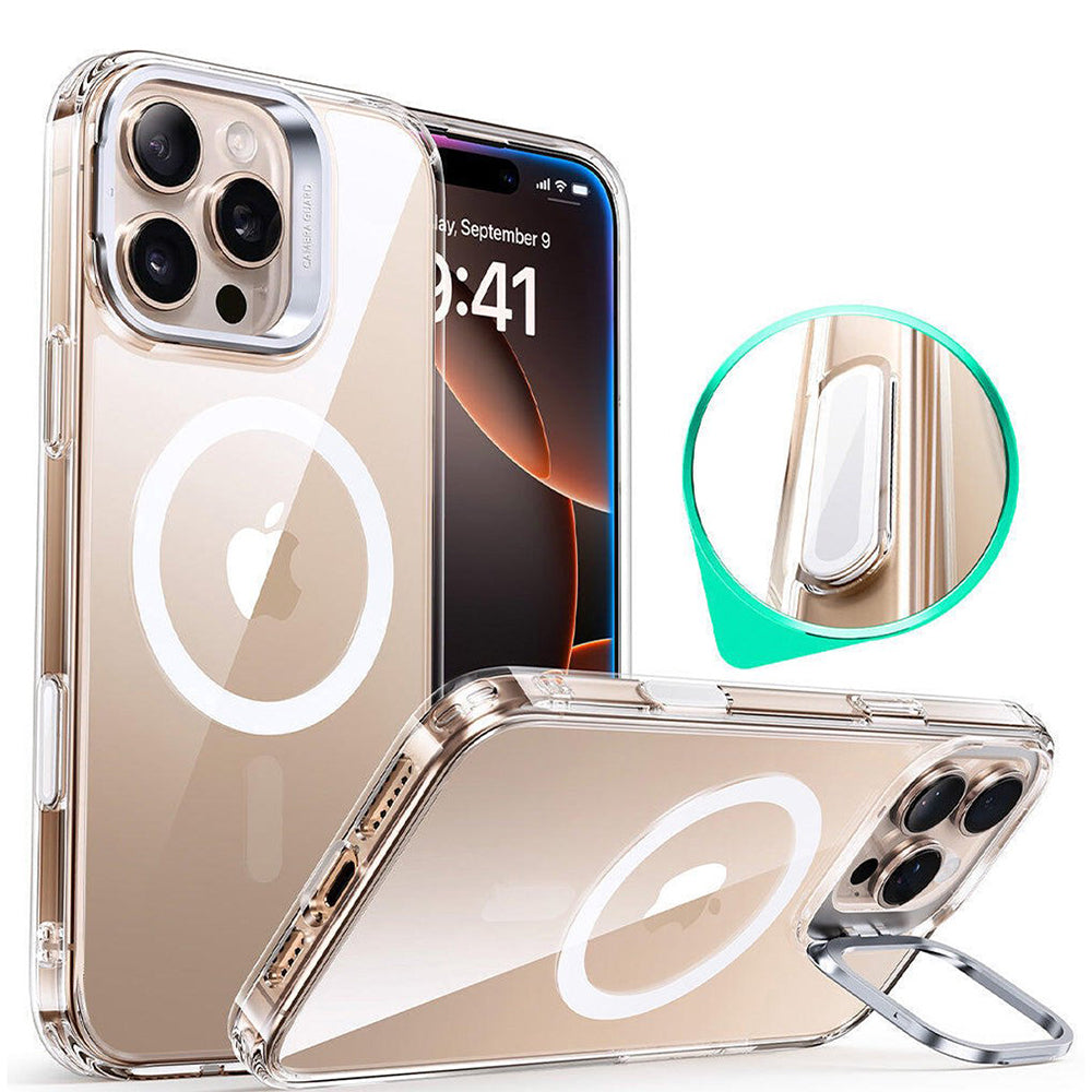 Etui MagSafe dla Apple iPhone 16 Pro, ESR, Classic Hybrid Kickstand Slide, Przezroczyste