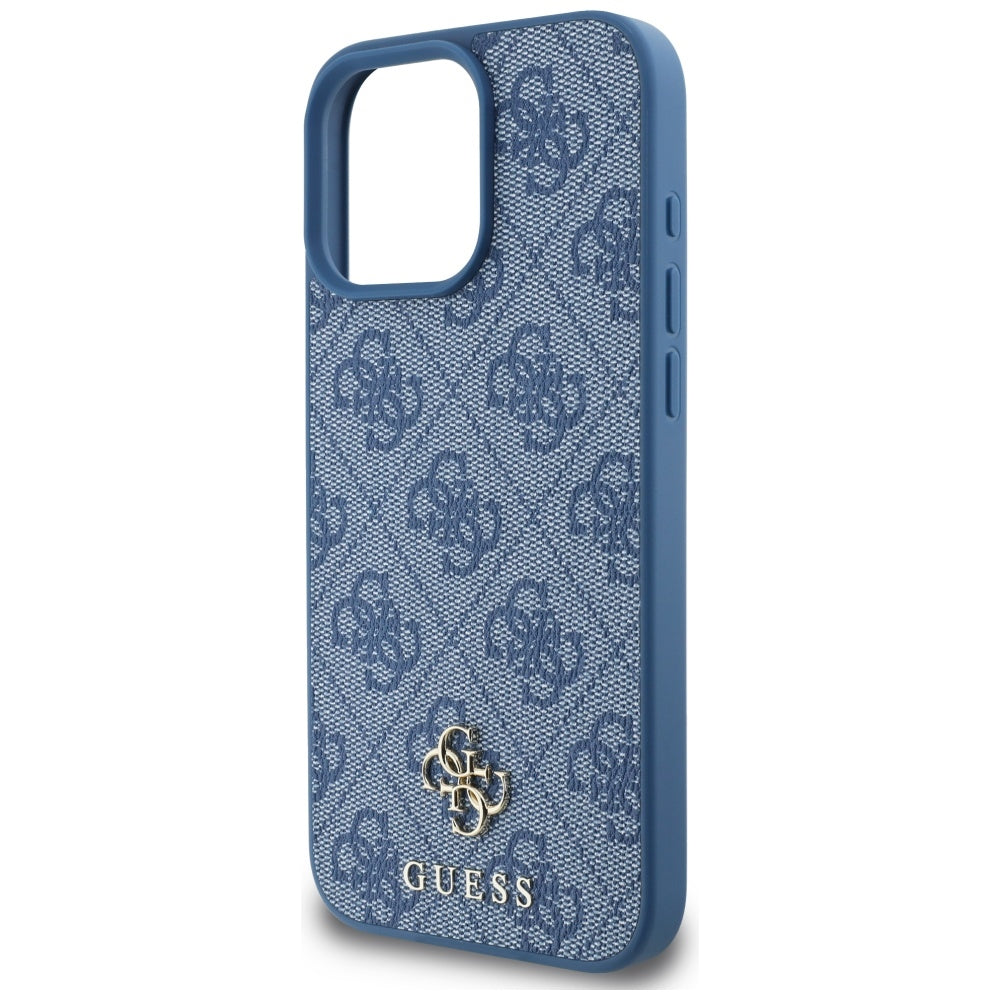 Etui MagSafe dla Apple iPhone 16 Pro, Guess, 4G Small and Classic Logo, Niebieskie