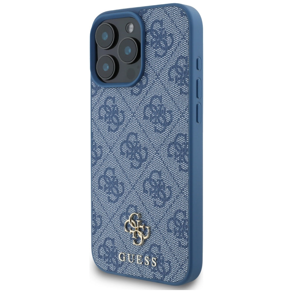 Etui MagSafe dla Apple iPhone 16 Pro, Guess, 4G Small and Classic Logo, Niebieskie