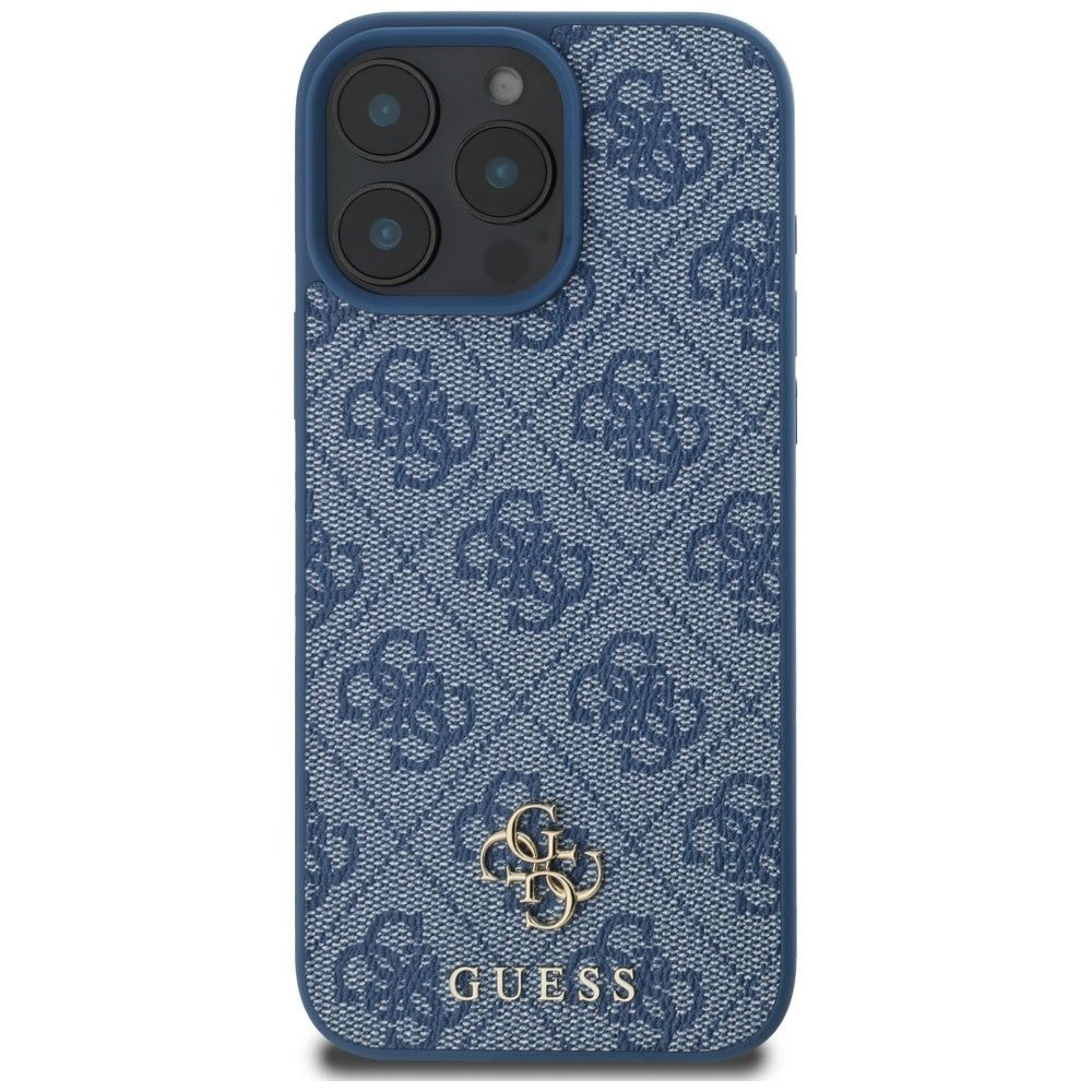 Etui MagSafe dla Apple iPhone 16 Pro, Guess, 4G Small and Classic Logo, Niebieskie