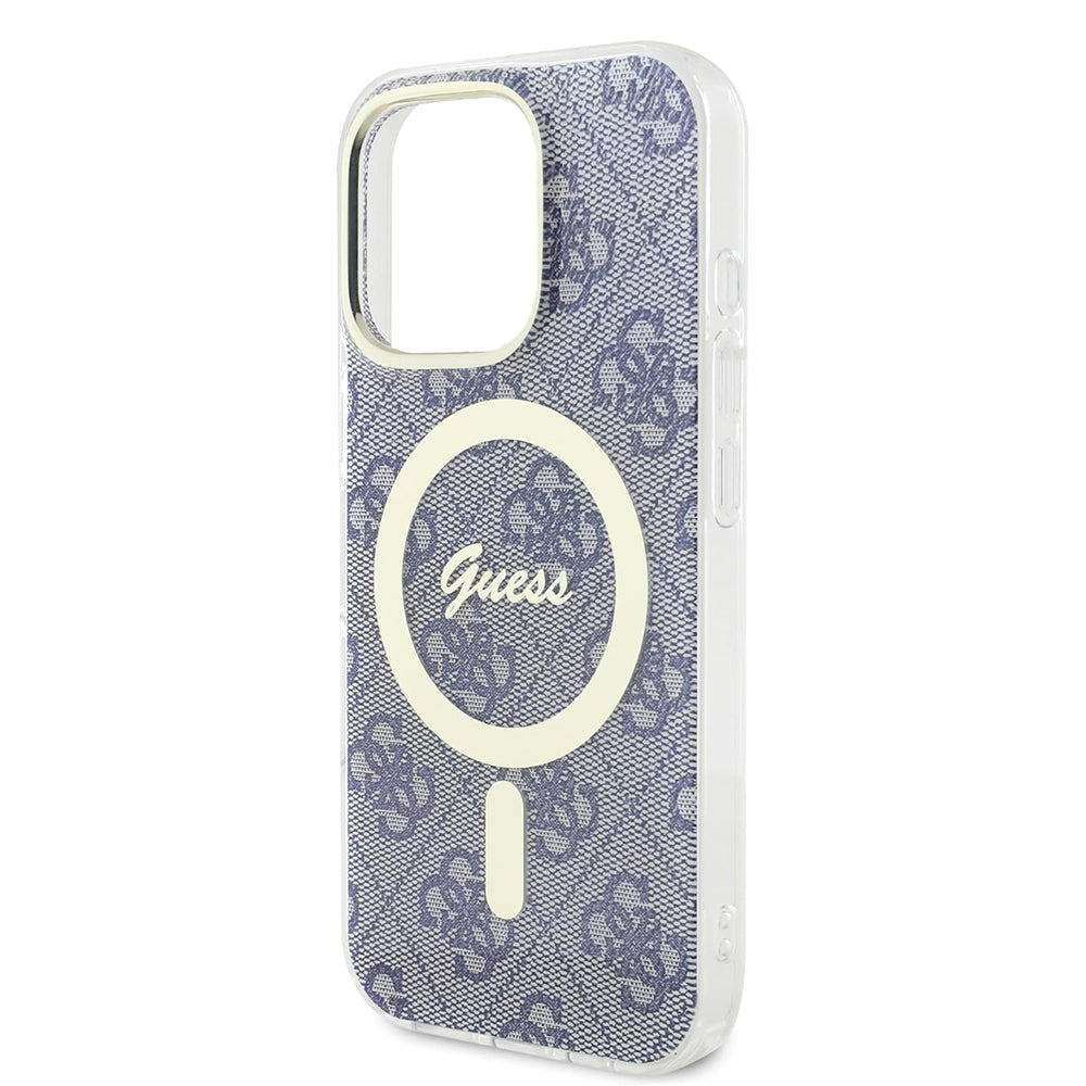 Etui MagSafe dla Apple iPhone 16 Pro, Guess, IML 4G, Niebieskie