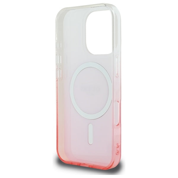 Etui MagSafe dla Apple iPhone 16 Pro, Guess, IML Glitter Gradient, Różowy