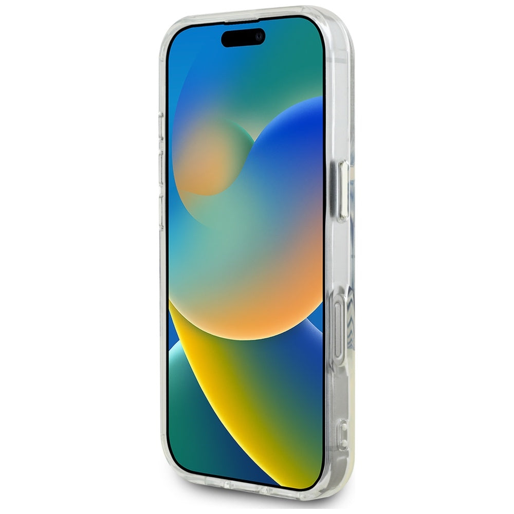 Etui MagSafe dla Apple iPhone 16 Pro, Guess, IML Metal Colored Circle, Różowy