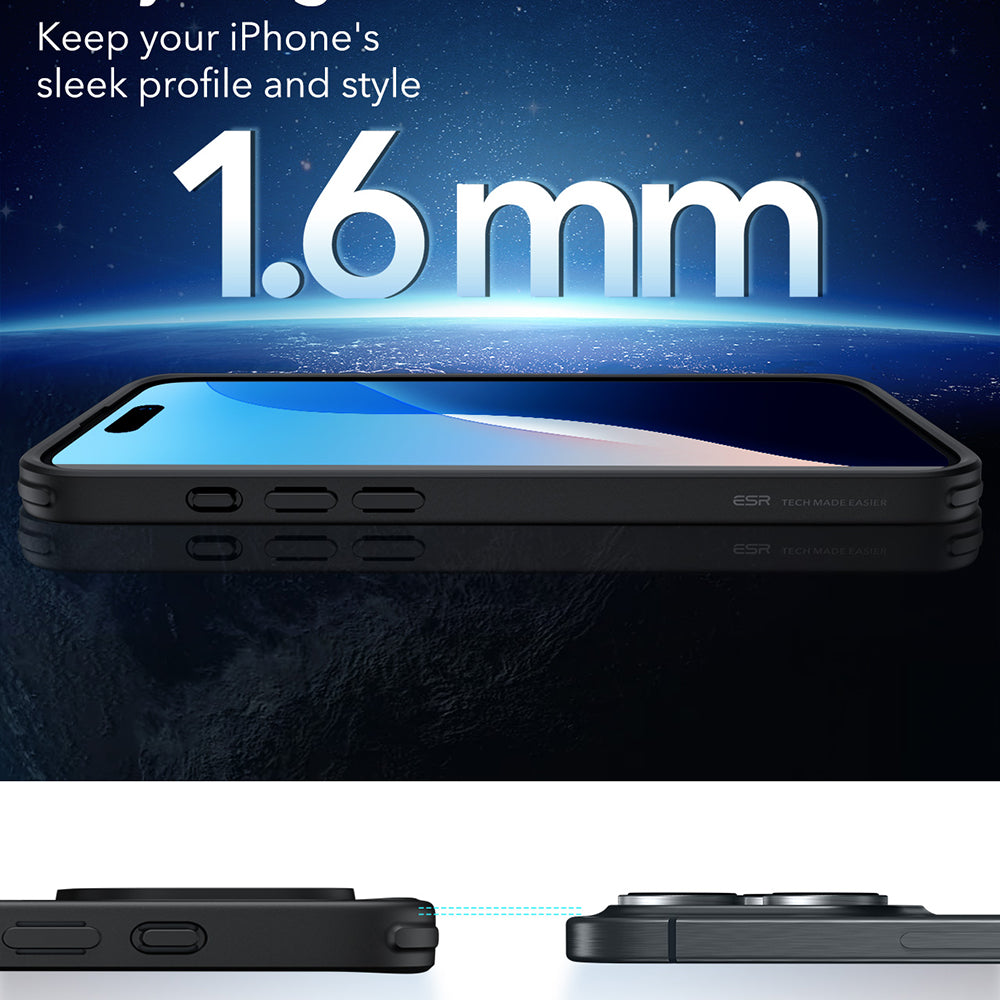 Etui MagSafe dla Apple iPhone 16 Pro Max, ESR, Classic Hybrid, Czarne Przezroczyste