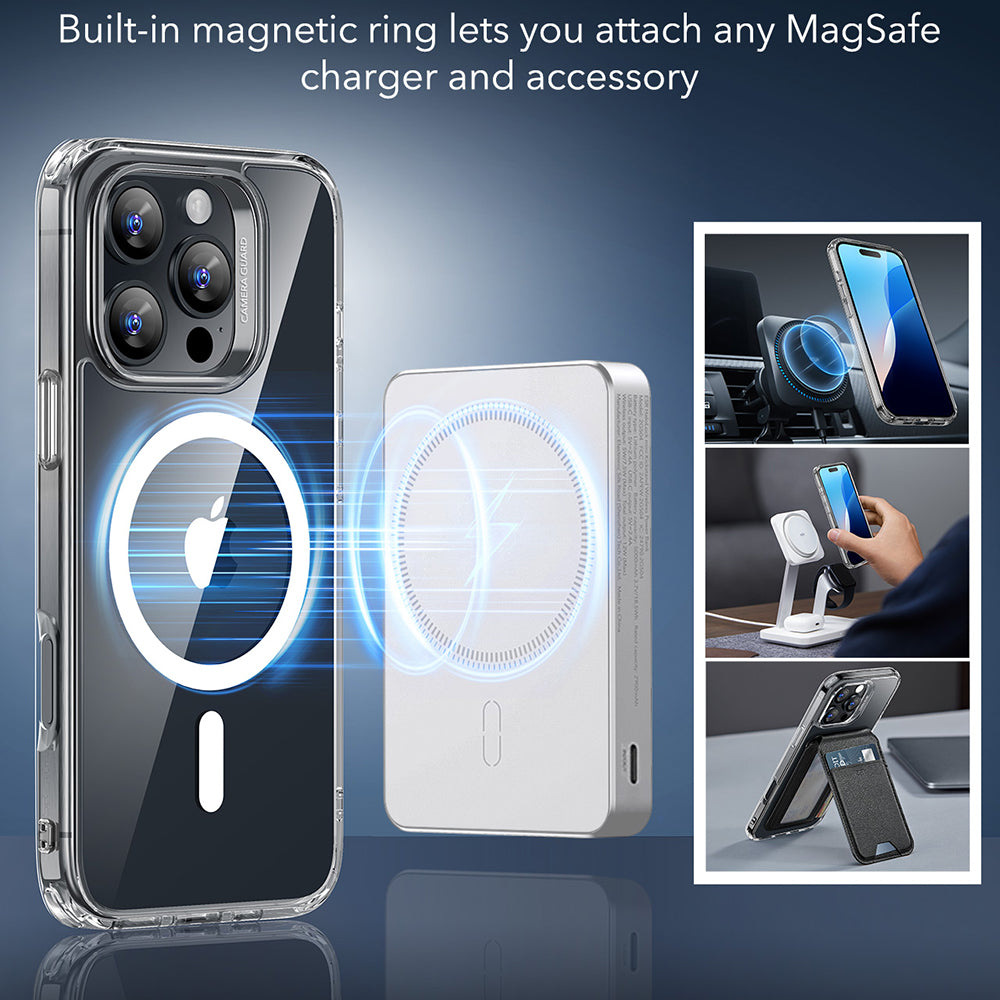 Etui MagSafe dla Apple iPhone 16 Pro Max, ESR, Classic Hybrid, Przezroczyste