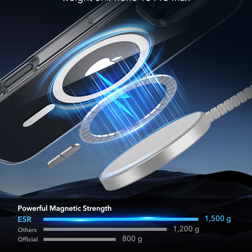 Etui MagSafe dla Apple iPhone 16 Pro Max, ESR, Classic Hybrid, Przezroczyste
