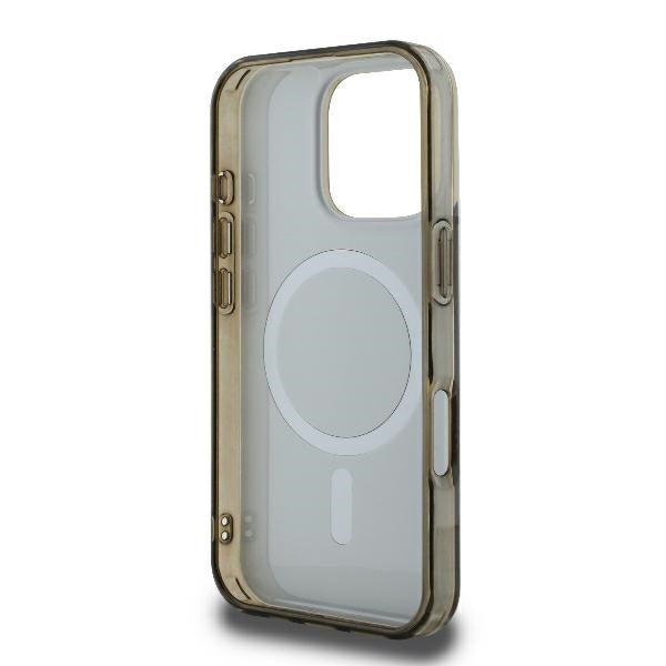 Etui MagSafe dla Apple iPhone 16 Pro Max, Guess, IML 4G Background, Brązowy