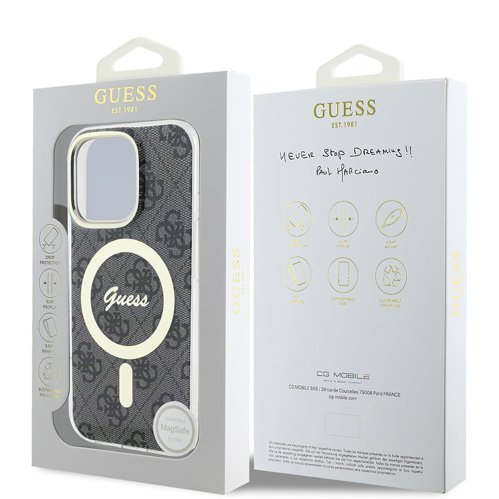 Etui MagSafe dla Apple iPhone 16 Pro Max, Guess, IML 4G, Czarne