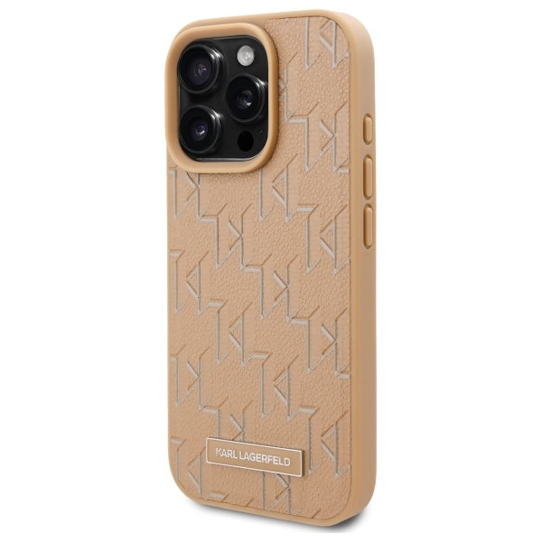 Etui MagSafe dla Apple iPhone 16 Pro Max, Karl Lagerfeld, Hot Stamp, Beżowy