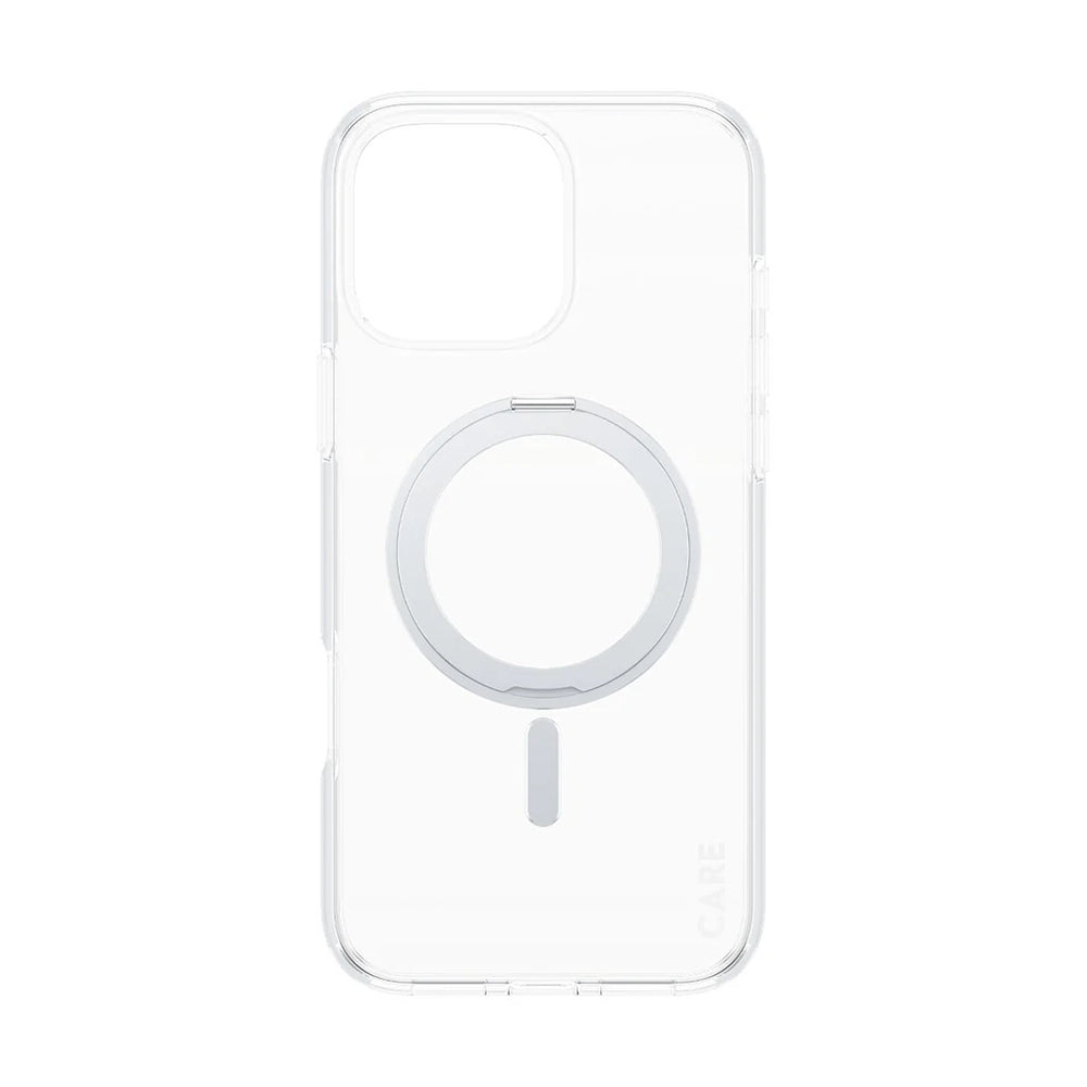 Etui MagSafe dla Apple iPhone 16 Pro Max, PanzerGlass, z funkcją podstawki, Przezroczyste Srebrne