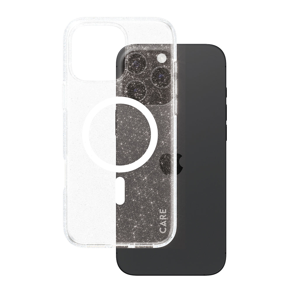 Etui MagSafe dla Apple iPhone 16 Pro Max, PanzerGlass, Care Urban Combat Star Lit, Przezroczyste Białe