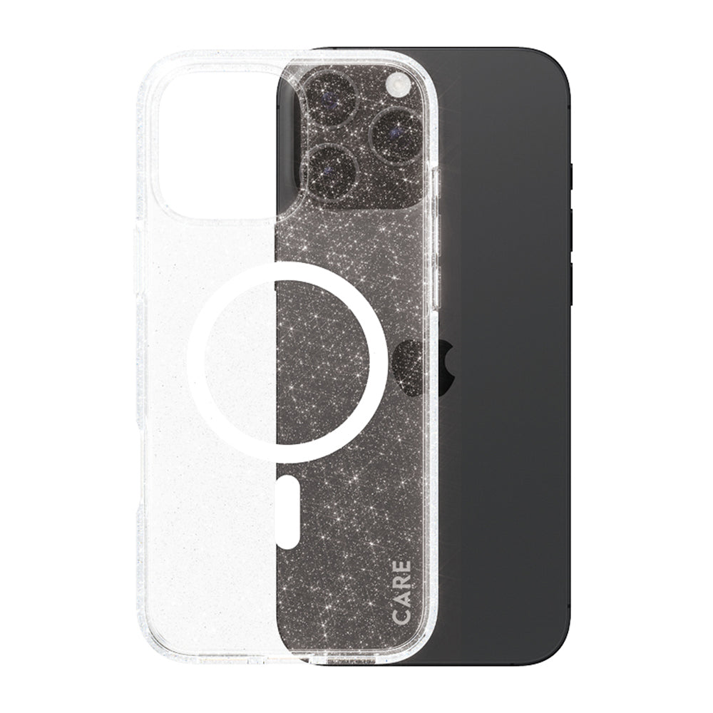 Etui MagSafe dla Apple iPhone 16 Pro Max, PanzerGlass, Care Urban Combat Star Lit, Przezroczyste Białe