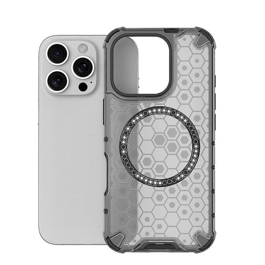 Etui MagSafe do Apple iPhone 16 Pro Max, Techsuit, HoneyComb Shield, czarne