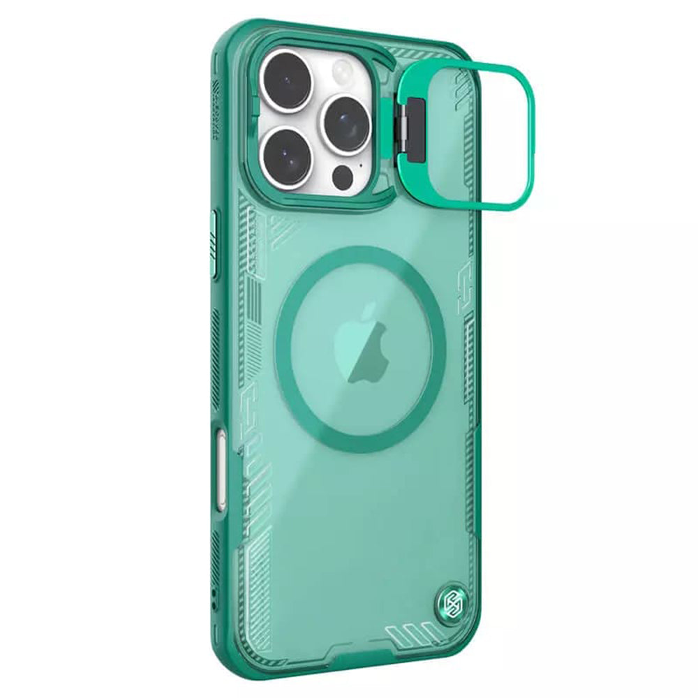 Etui MagSafe do Apple iPhone 16 Pro, Nillkin, Iceblade Prop (z wycięciem na aparat), Zielony