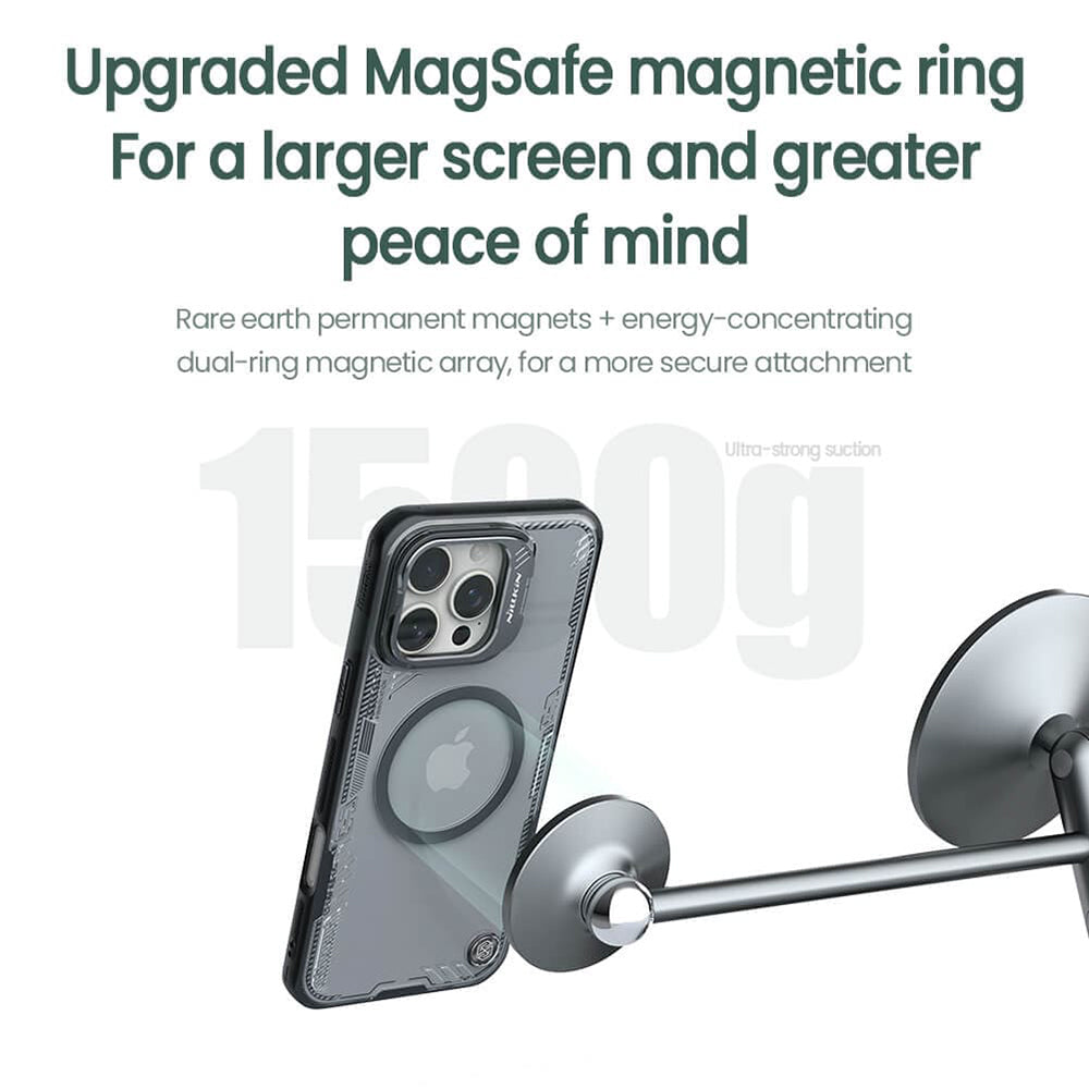 Etui MagSafe do Apple iPhone 16 Pro, Nillkin, Iceblade Prop (z wycięciem na aparat), Zielony