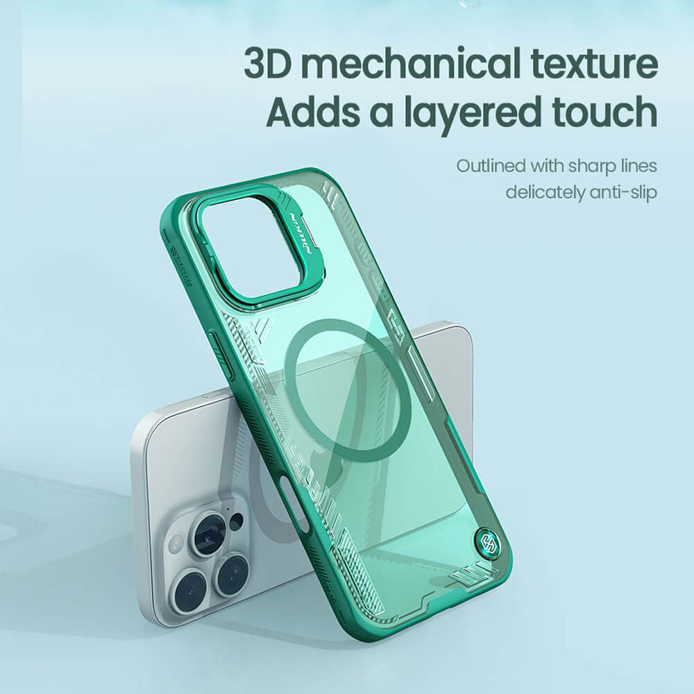 Etui MagSafe do Apple iPhone 16 Pro, Nillkin, Iceblade Prop (z wycięciem na aparat), Zielony